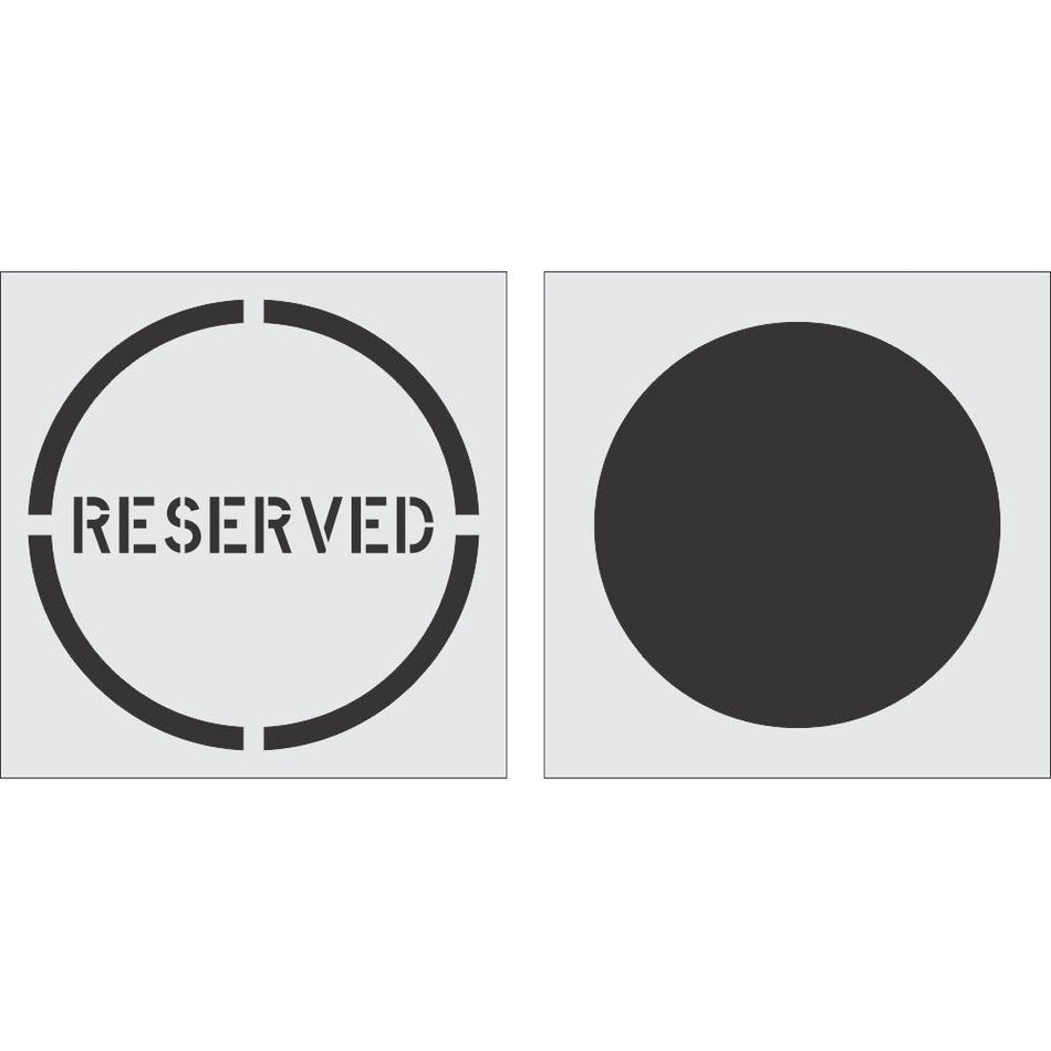 Reserved Parking Lot Symbol - 48" Circle