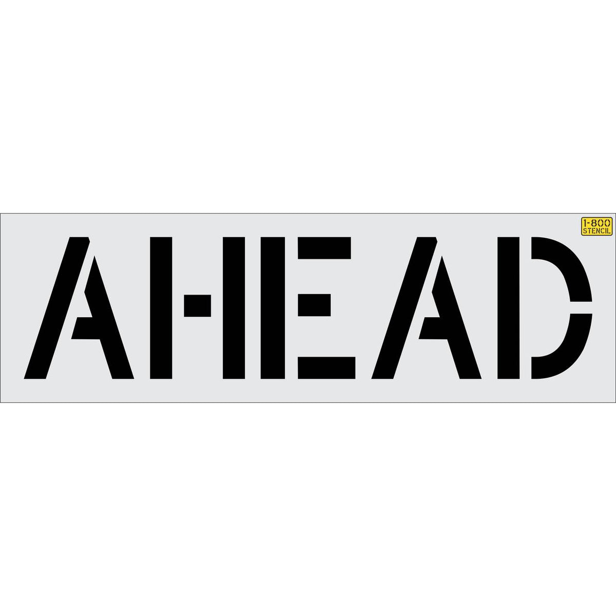 18 inch AHEAD stencil for roadway and commercial pavement traffic marking applications