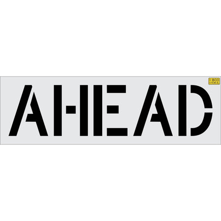 18 inch AHEAD stencil for roadway and commercial pavement traffic marking applications