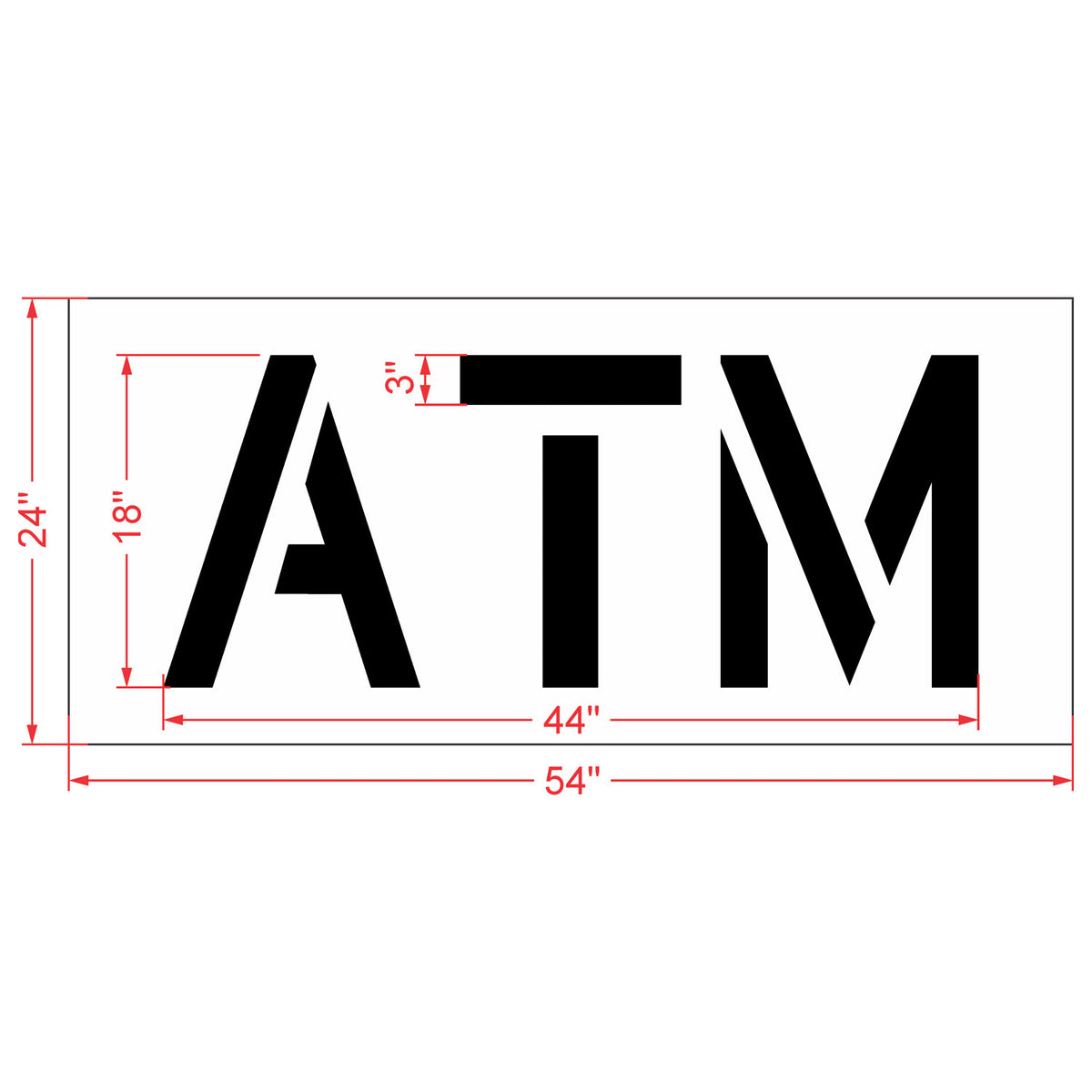 18" ATM stencil