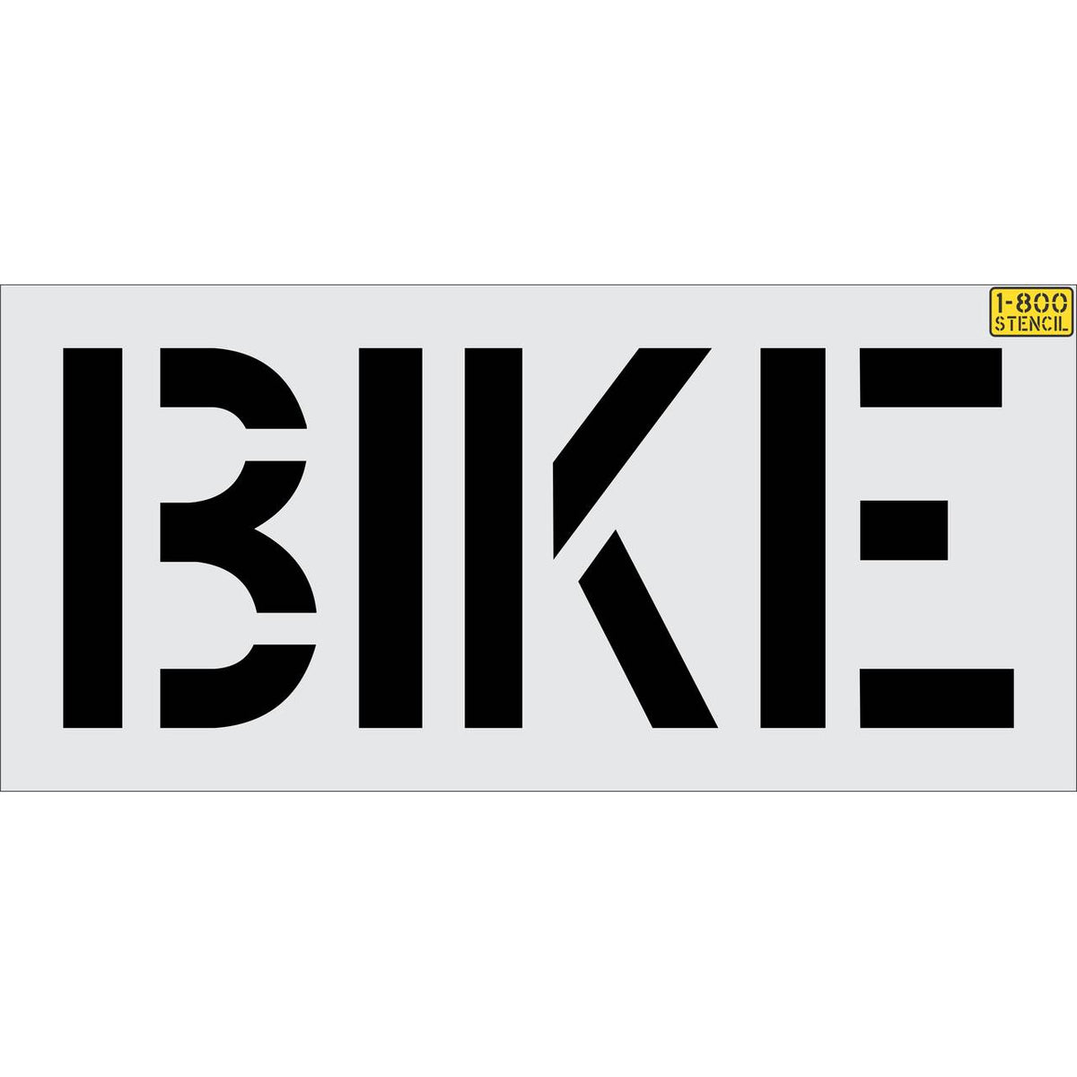 18 inch BIKE pavement marking stencil for bicycle lane and roadway striping applications