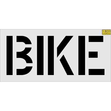 18 inch BIKE pavement marking stencil for bicycle lane and roadway striping applications