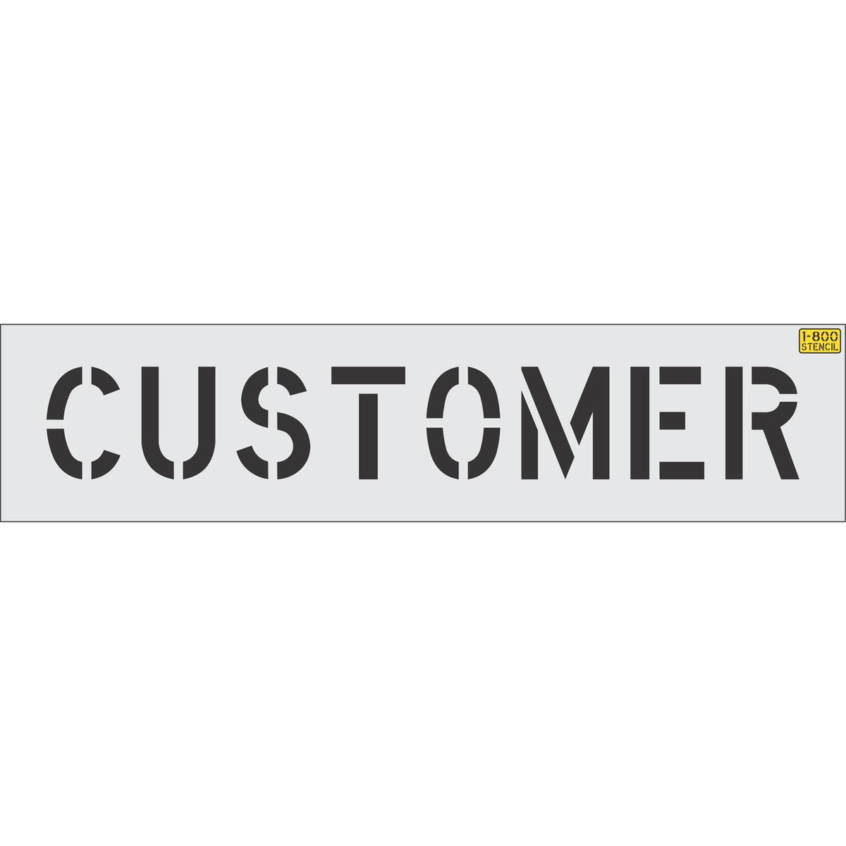 8 inch CUSTOMER pavement marking stencil for retail and commercial parking lot striping applications