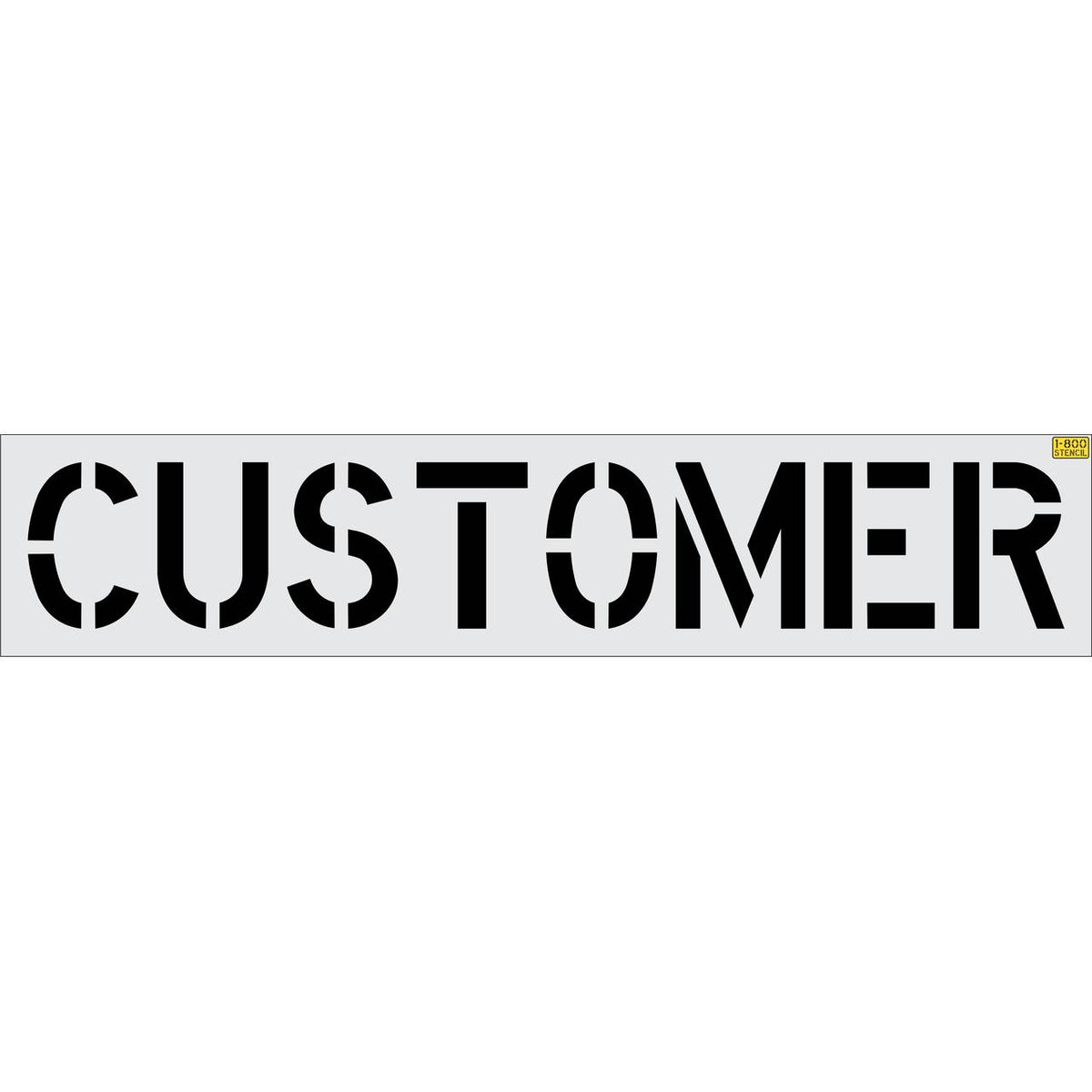 18 inch CUSTOMER pavement marking stencil for retail and commercial parking lot striping applications