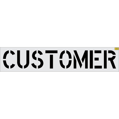 18 inch CUSTOMER pavement marking stencil for retail and commercial parking lot striping applications