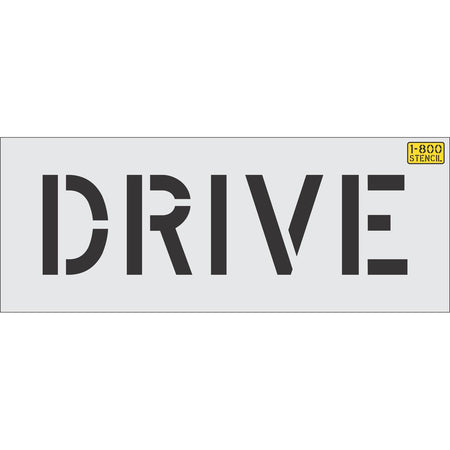 8 inch DRIVE pavement marking stencil for parking lot and commercial drive lane striping applications