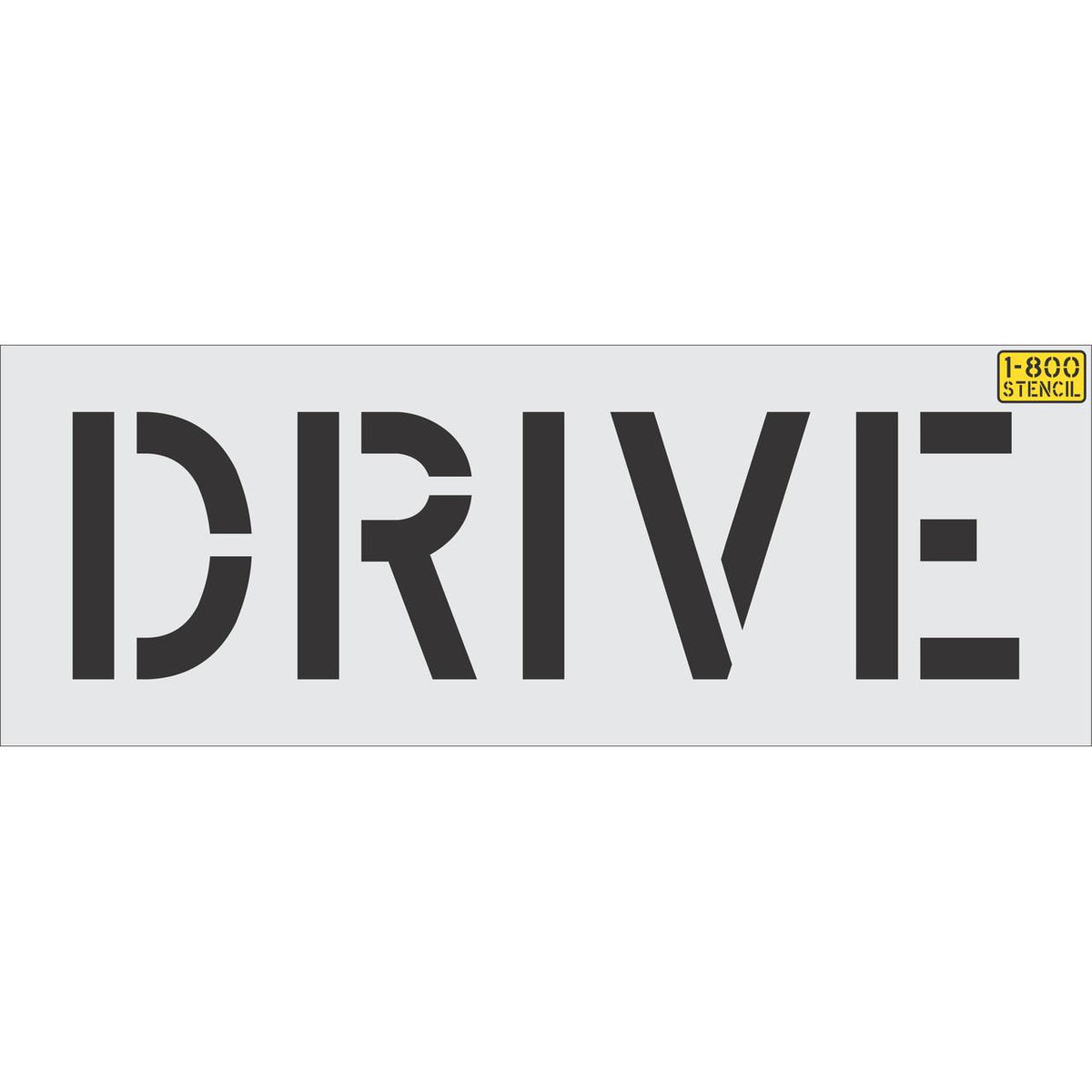 12 inch DRIVE stencil for drive lane and parking lot pavement striping applications