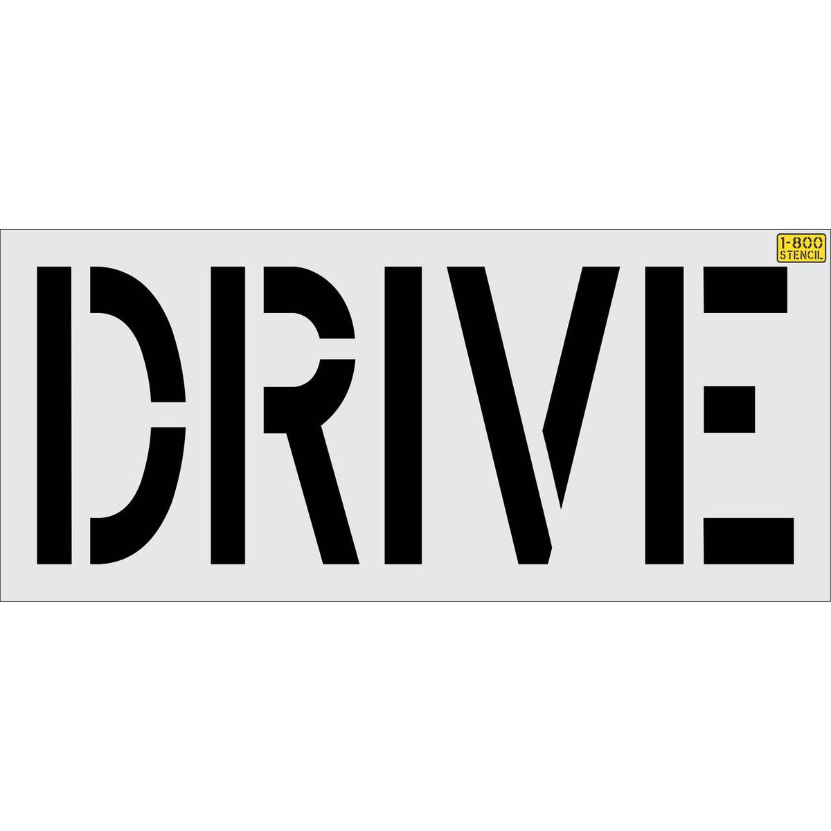 24 inch DRIVE stencil for drive-thru and parking lot directional pavement striping applications