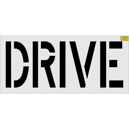 24 inch DRIVE stencil for drive-thru and parking lot directional pavement striping applications