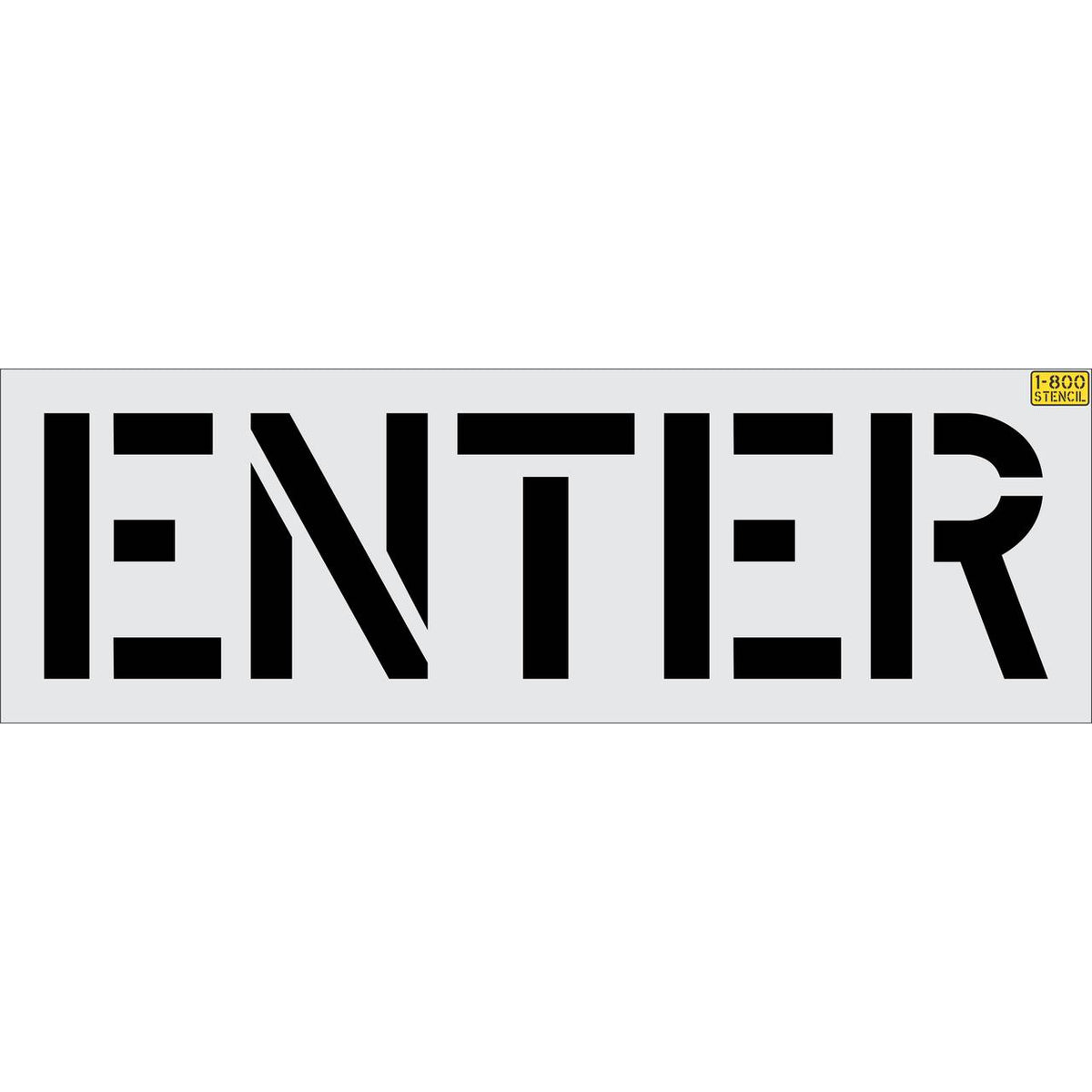 18 inch ENTER stencil for parking lot and roadway directional pavement striping applications