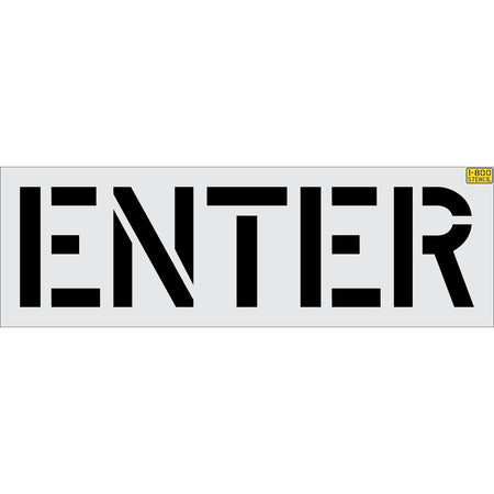 18 inch ENTER stencil for parking lot and roadway directional pavement striping applications