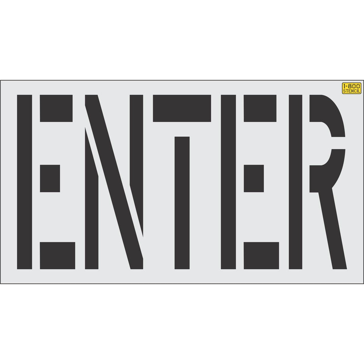 36 inch ENTER stencil for roadway and parking lot directional pavement marking applications