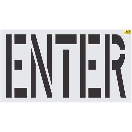 36 inch ENTER stencil for roadway and parking lot directional pavement marking applications