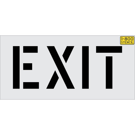 12 inch EXIT stencil for small-format parking lot and roadway directional pavement striping