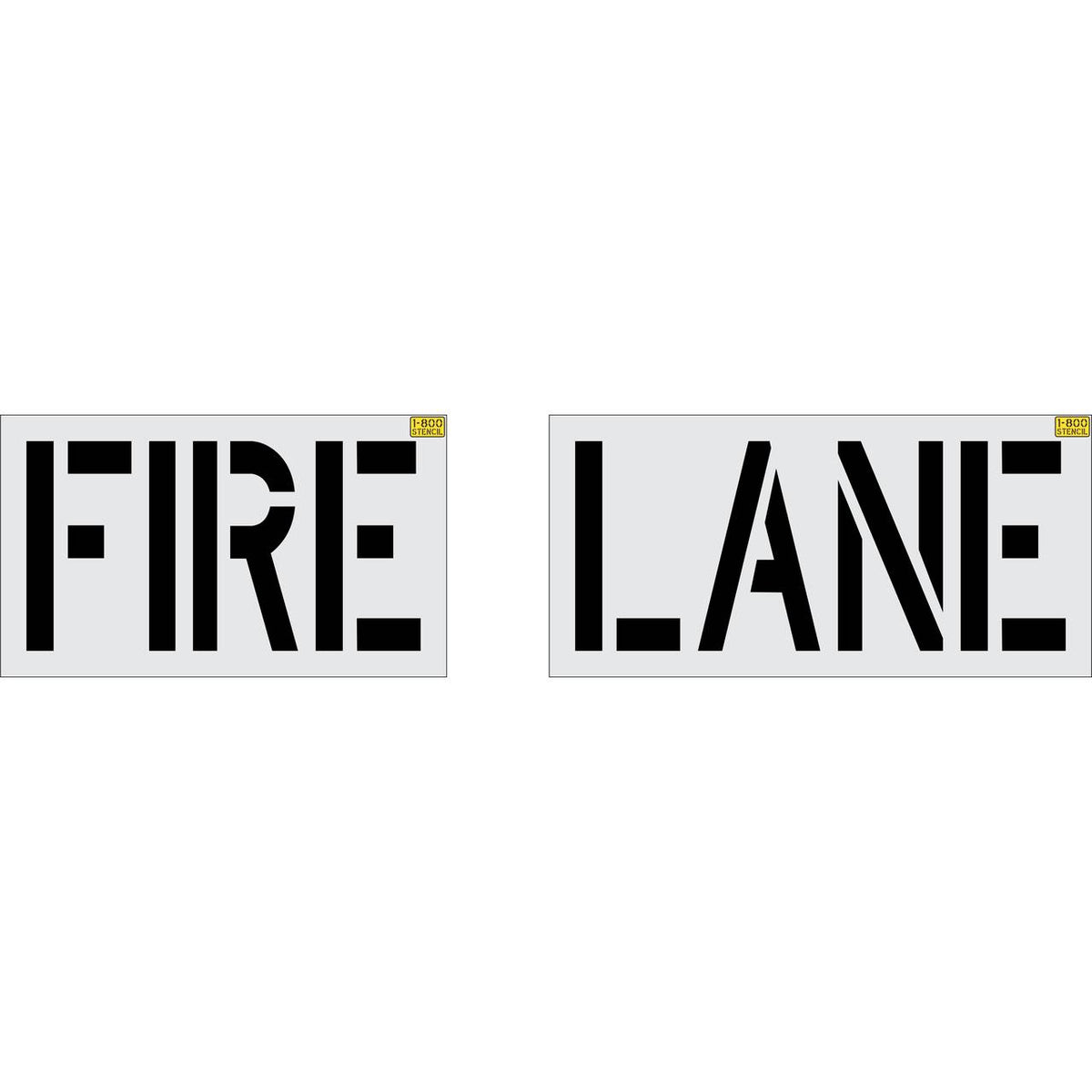24 inch FIRE LANE pavement marking stencil for parking lot and commercial fire lane striping applications