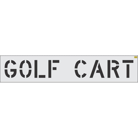 12 inch GOLF CART stencil for golf course, resort, and parking lot pavement marking applications