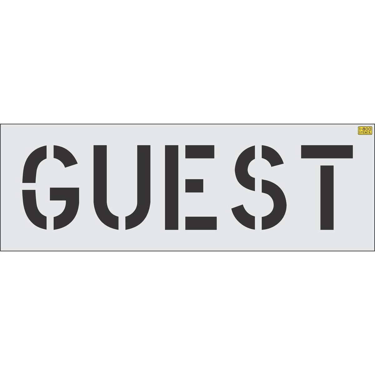 12" GUEST Stencil - High-quality stencil for pavement marking, durable and reusable