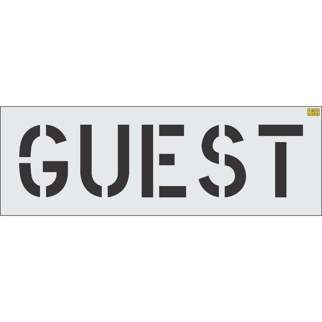 12" GUEST Stencil - High-quality stencil for pavement marking, durable and reusable
