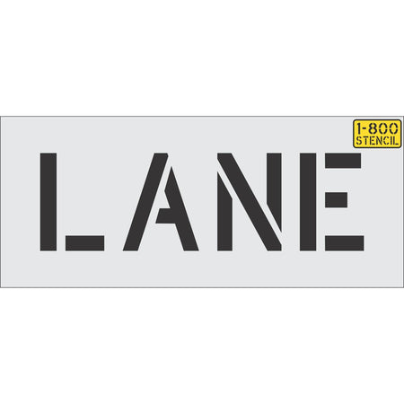 8 inch LANE pavement marking stencil for parking lot and roadway striping applications