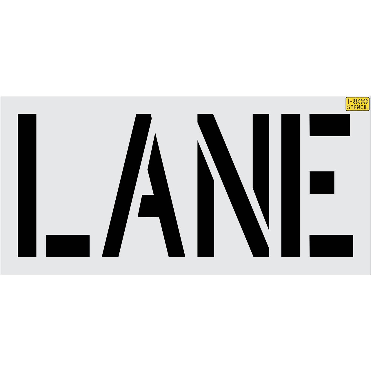 24 inch LANE pavement marking stencil for parking lot and roadway traffic striping applications