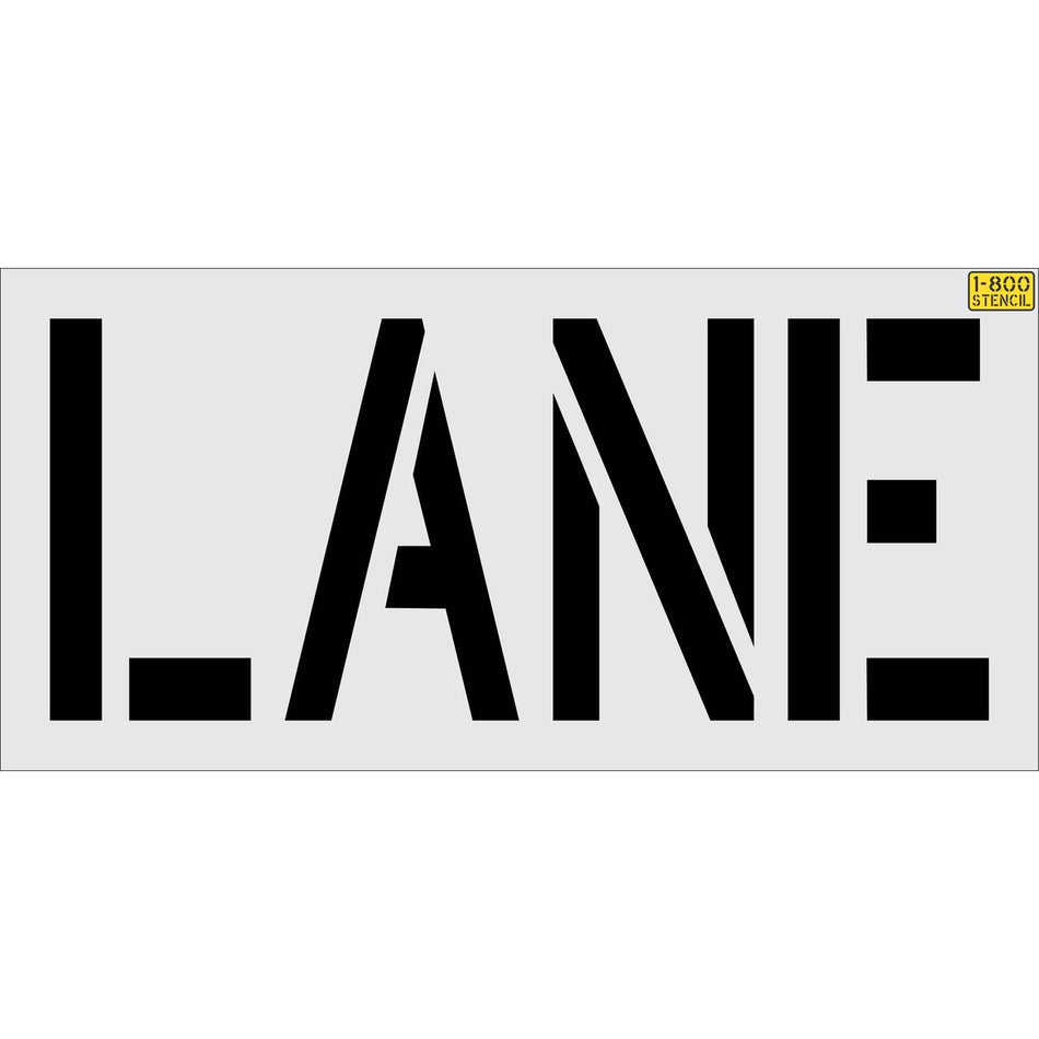 24 inch LANE pavement marking stencil for parking lot and roadway traffic striping applications