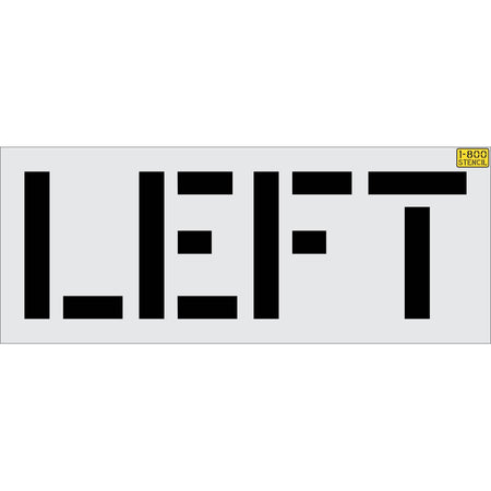 18 inch LEFT stencil for directional parking lot and roadway pavement striping applications