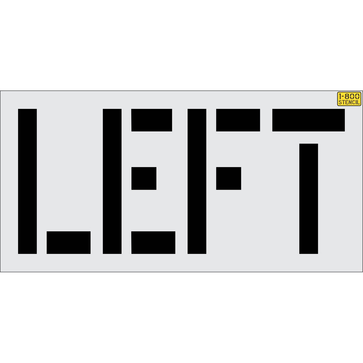 24 inch LEFT stencil for directional parking lot and roadway pavement striping applications