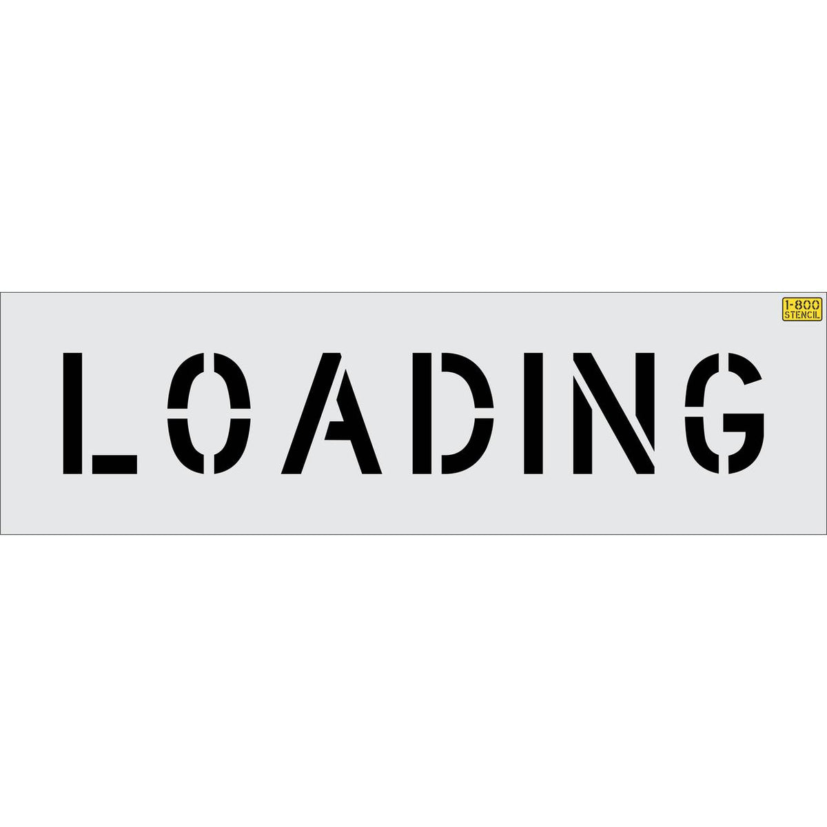 6 inch LOADING stencil for small-format loading zone and delivery pavement striping applications