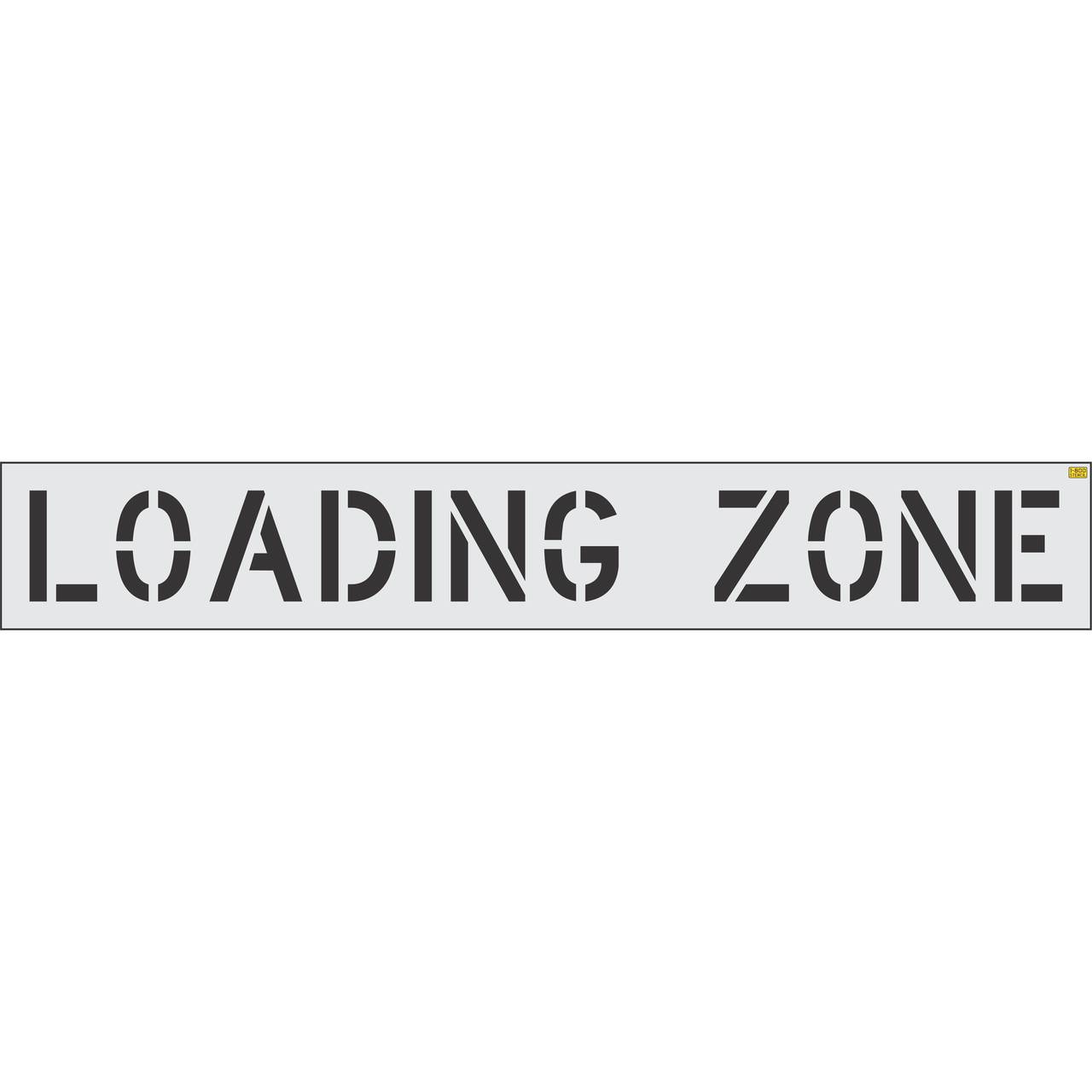 12 inch LOADING ZONE stencil for parking lot and commercial pavement marking applications