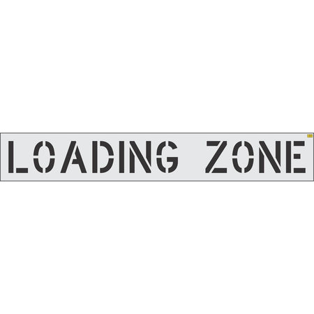 12 inch LOADING ZONE stencil for parking lot and commercial pavement marking applications