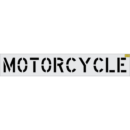 12 inch MOTORCYCLE stencil for designated motorcycle parking and pavement striping applications