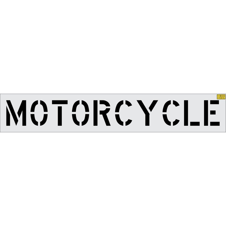 12 inch MOTORCYCLE stencil for designated motorcycle parking and pavement striping applications