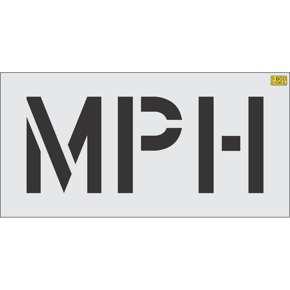 12 inch MPH pavement marking stencil for speed limit and traffic control striping applications
