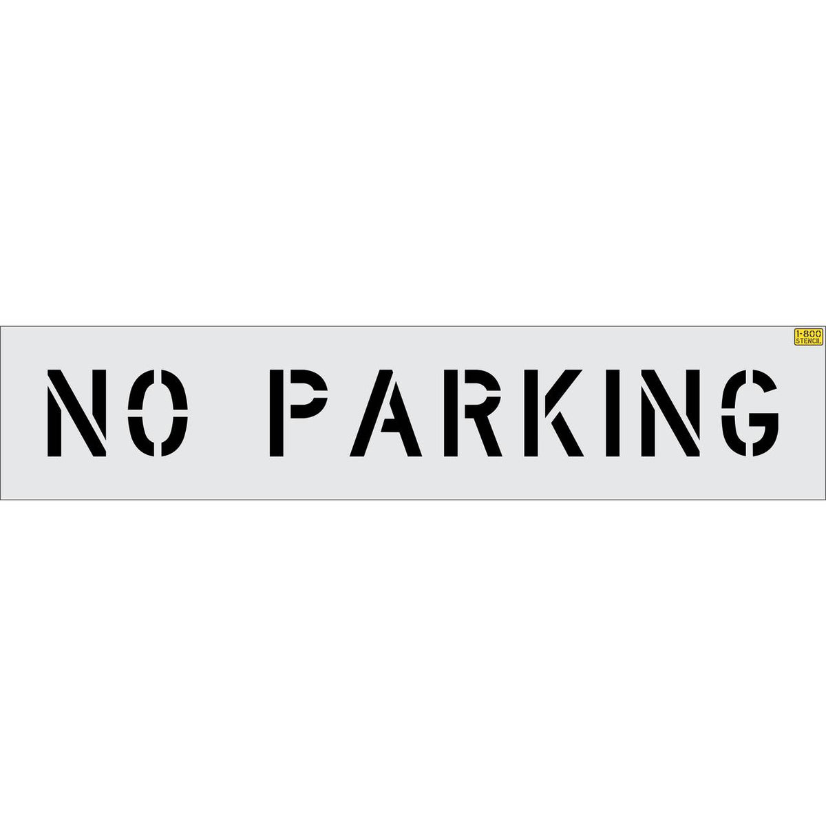 6 inch NO PARKING stencil for curb, parking lot, and municipal pavement marking applications