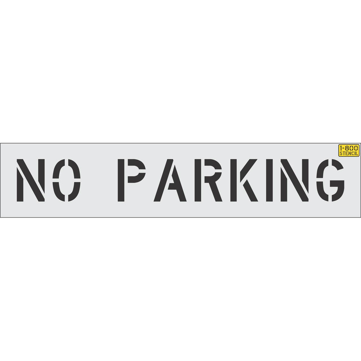 8 inch NO PARKING pavement marking stencil for parking lot and commercial traffic control striping applications