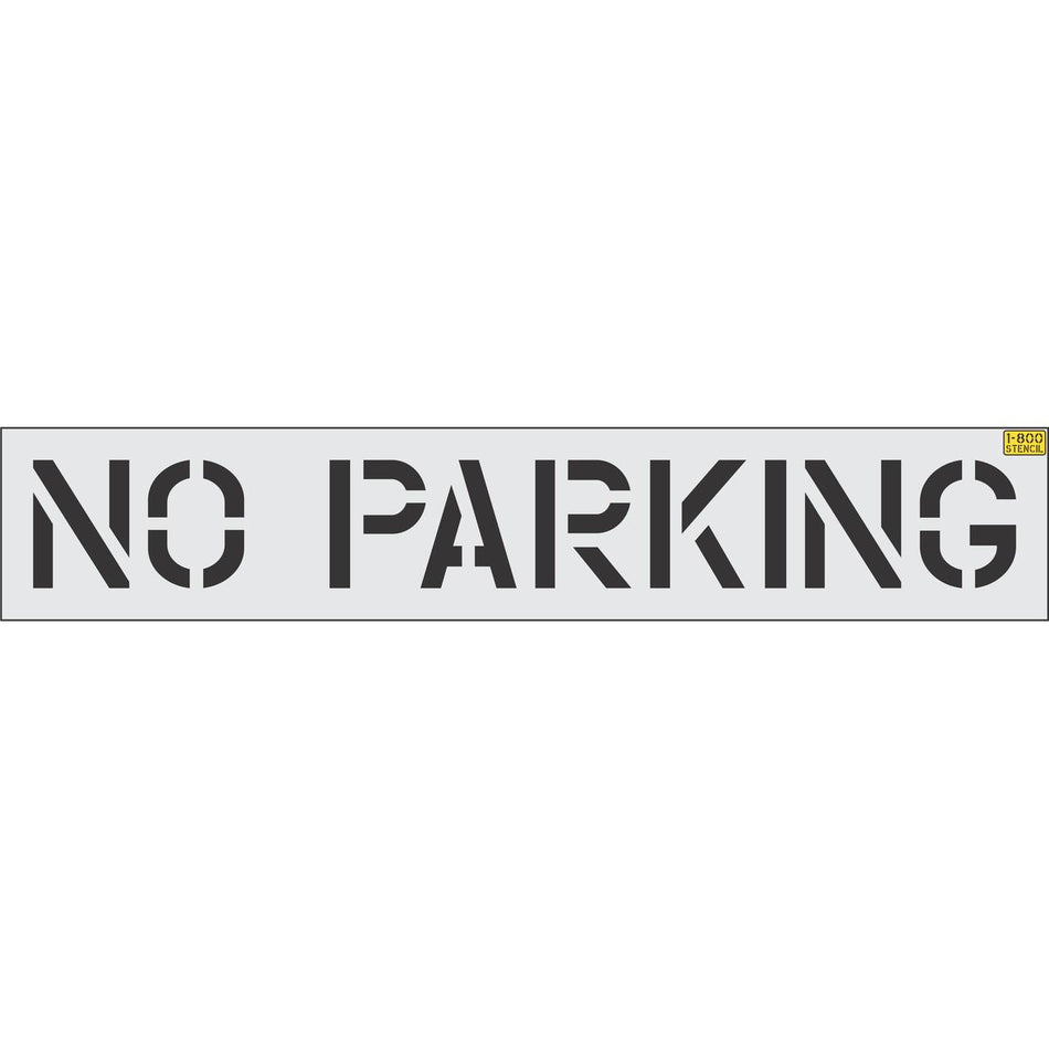 12 inch NO PARKING Legacy pavement marking stencil for parking lot and commercial traffic control striping applications
