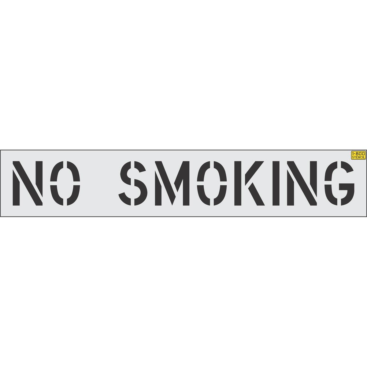12 inch NO SMOKING stencil for warehouse and commercial pavement marking applications