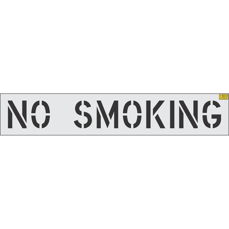 12 inch NO SMOKING stencil for warehouse and commercial pavement marking applications