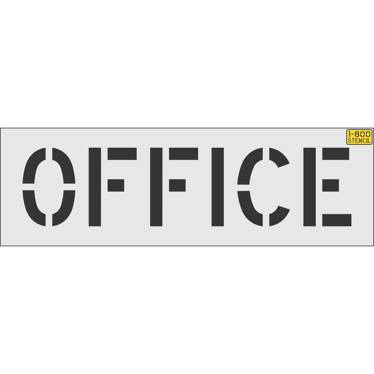 8 inch OFFICE pavement marking stencil for parking lot and commercial property striping applications