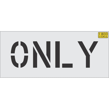 8 inch ONLY pavement marking stencil for parking lot and roadway directional striping applications