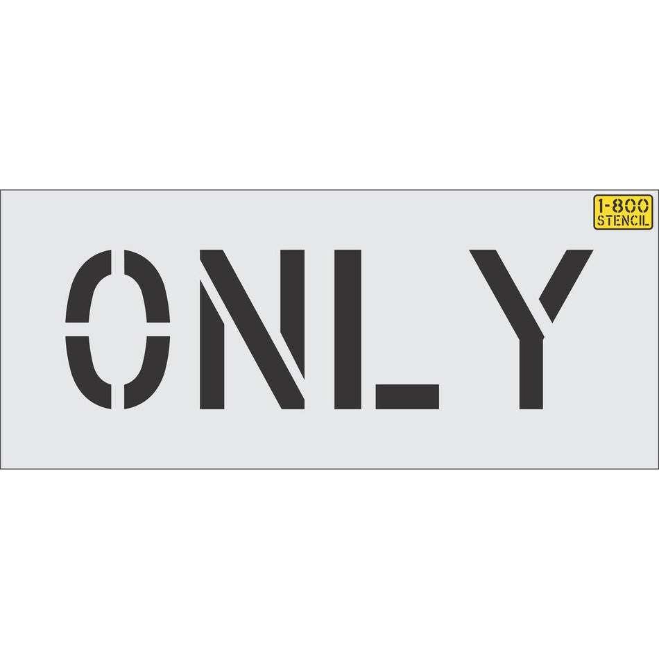 8 inch ONLY pavement marking stencil for parking lot and roadway directional striping applications