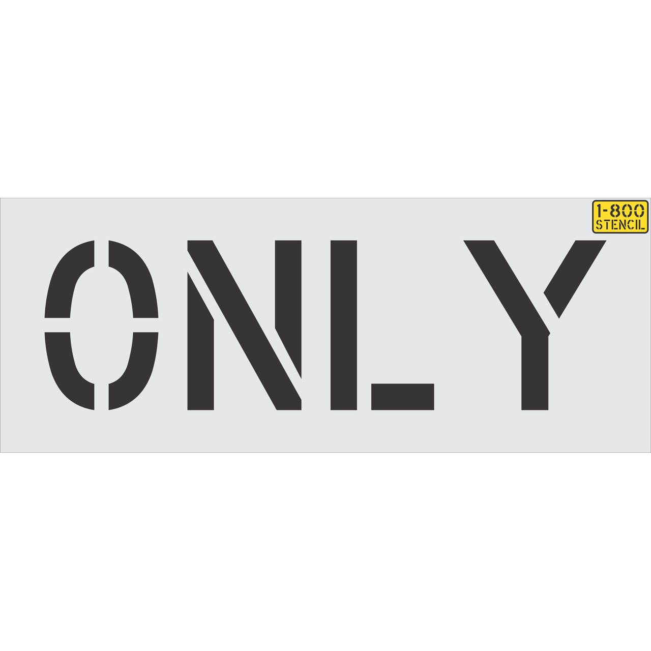 12 inch ONLY stencil for directional roadway and parking lot pavement striping applications
