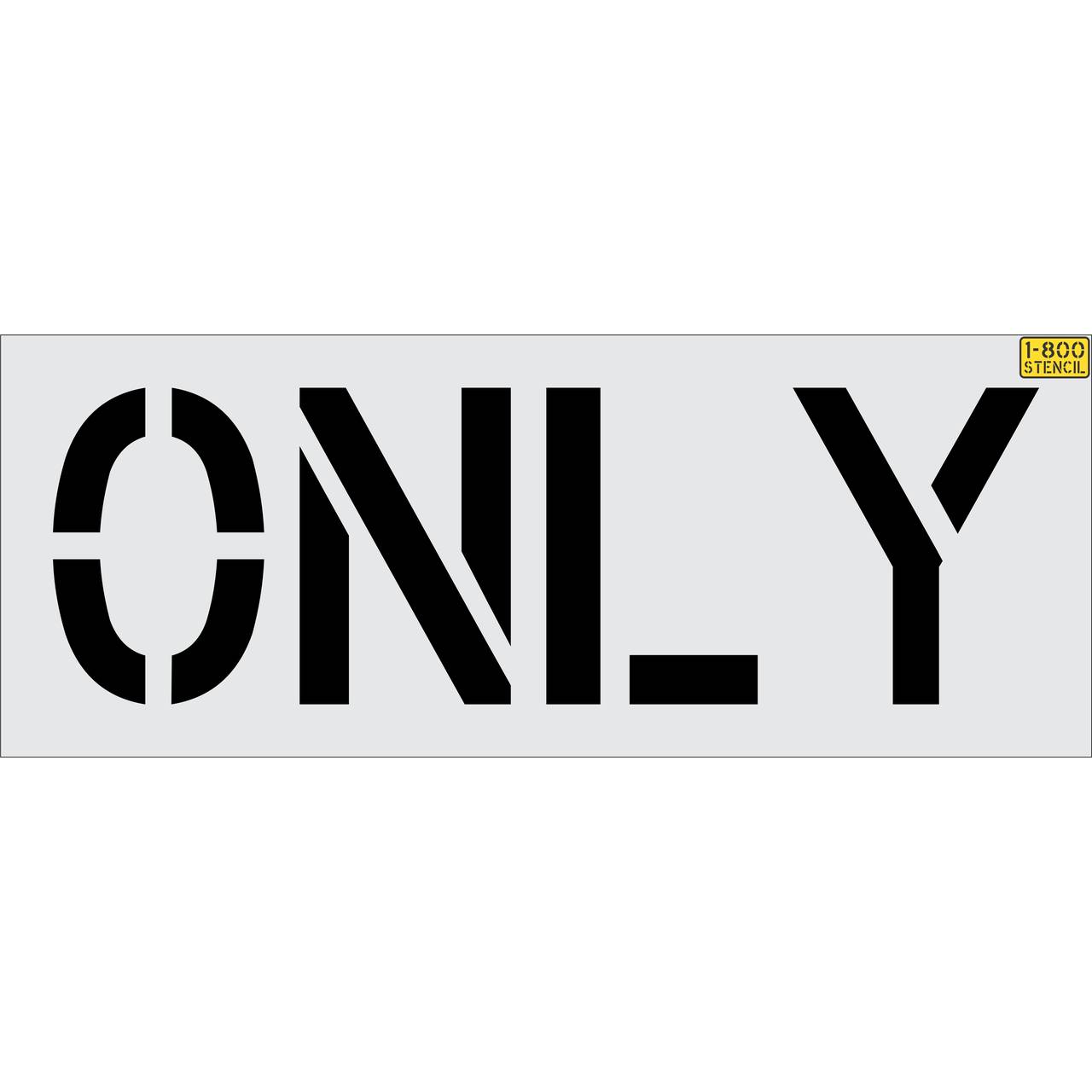 18 inch ONLY stencil for directional roadway and parking lot pavement striping applications
