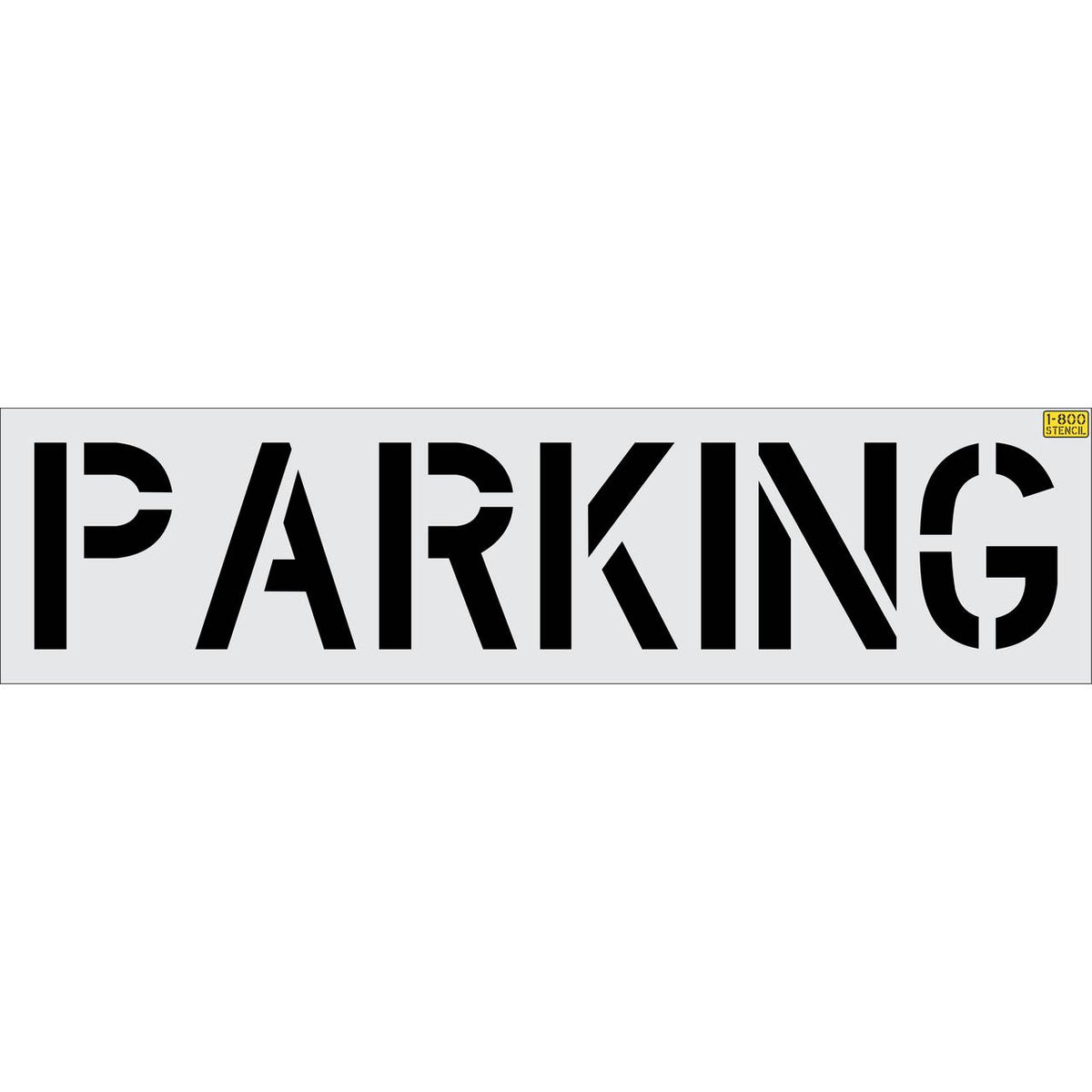 18" PARKING Stencil - High-quality stencil for pavement marking, durable and reusable