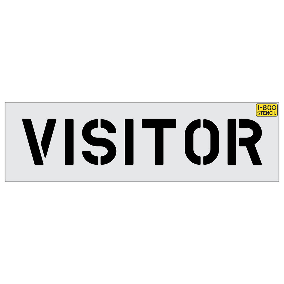 8 inch VISITOR stencil
