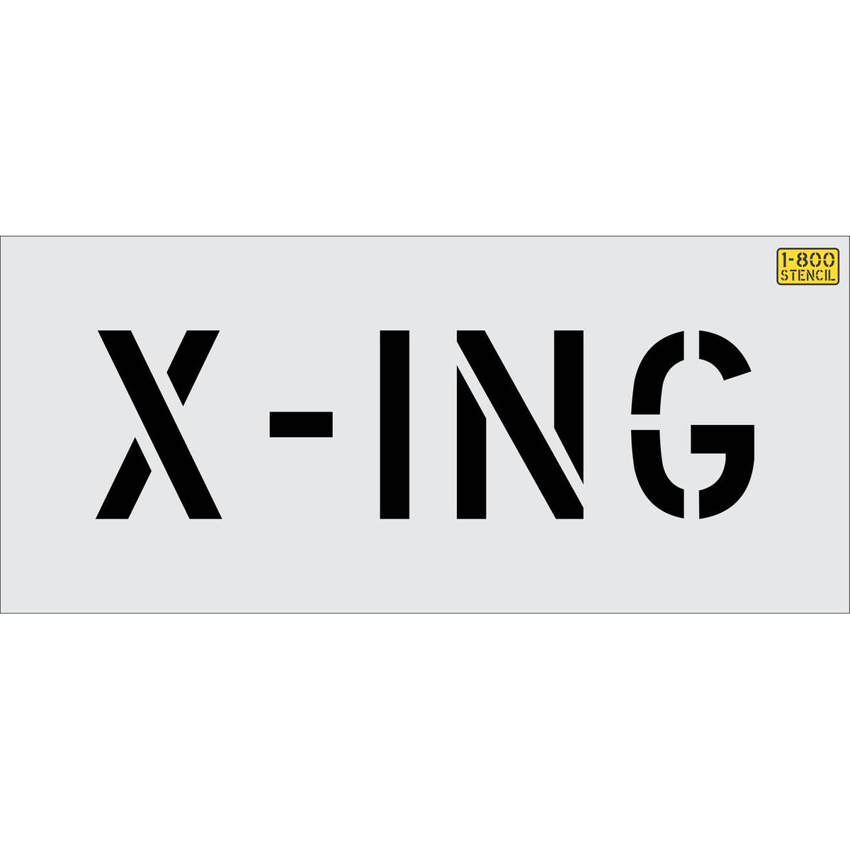 6 inch X-ING stencil for pedestrian crossing and roadway pavement marking applications