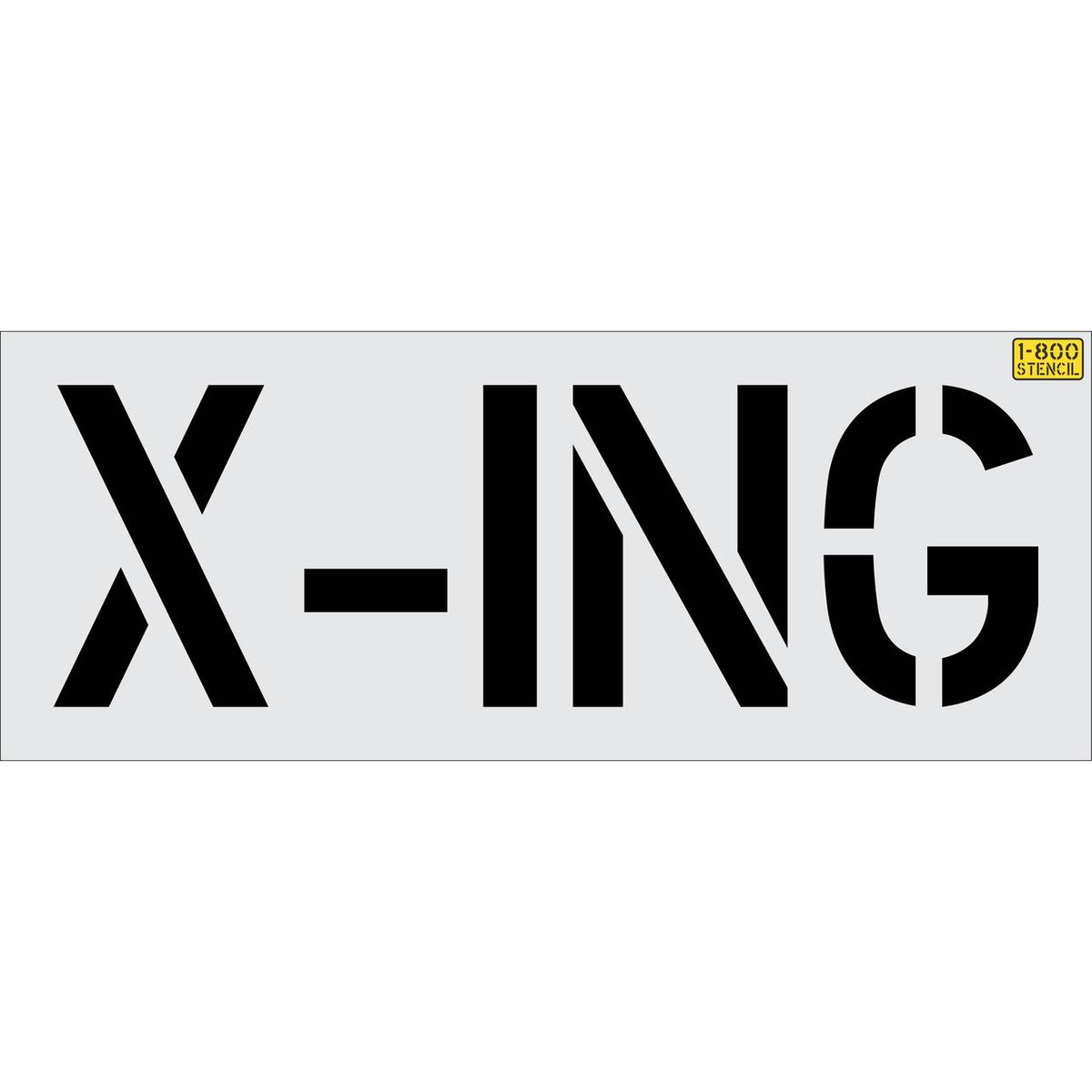 18 inch X-ING stencil for pedestrian crossing and roadway pavement marking applications