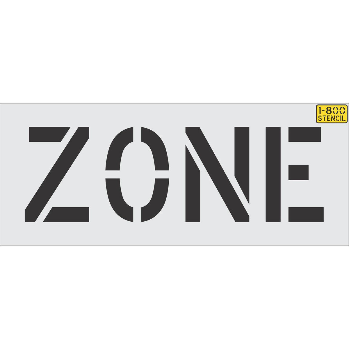 12 inch ZONE stencil for roadway and commercial pavement striping applications