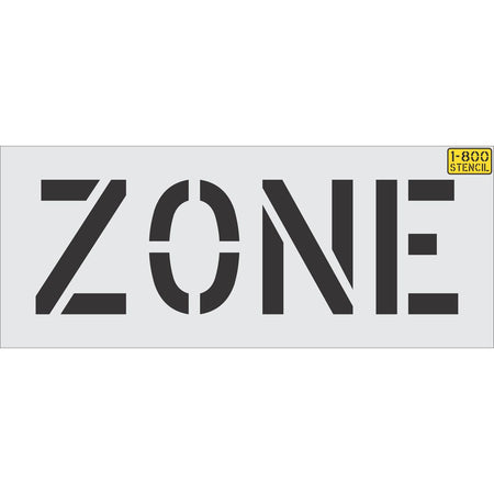 12 inch ZONE stencil for roadway and commercial pavement striping applications