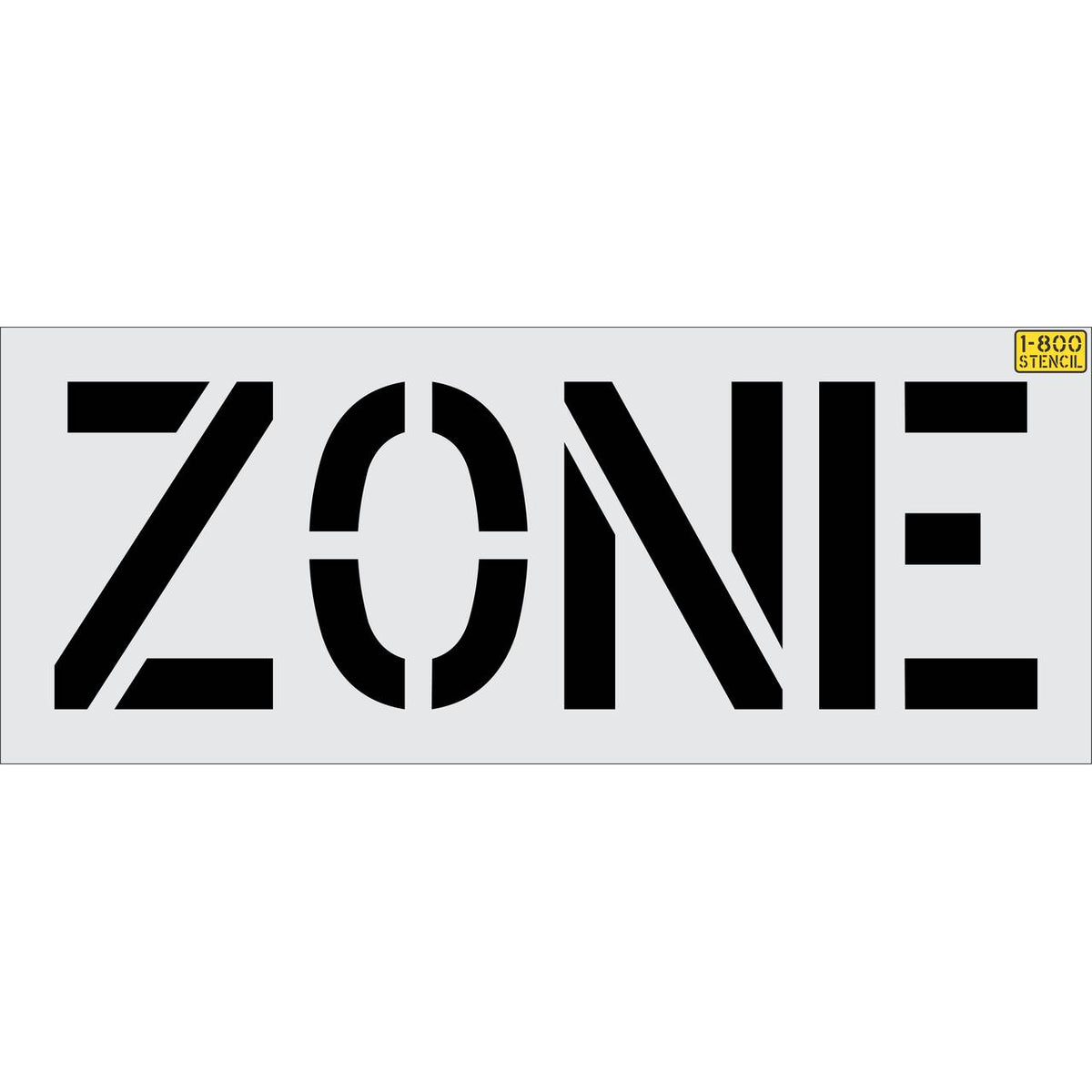 18 inch ZONE stencil for roadway and commercial pavement striping applications